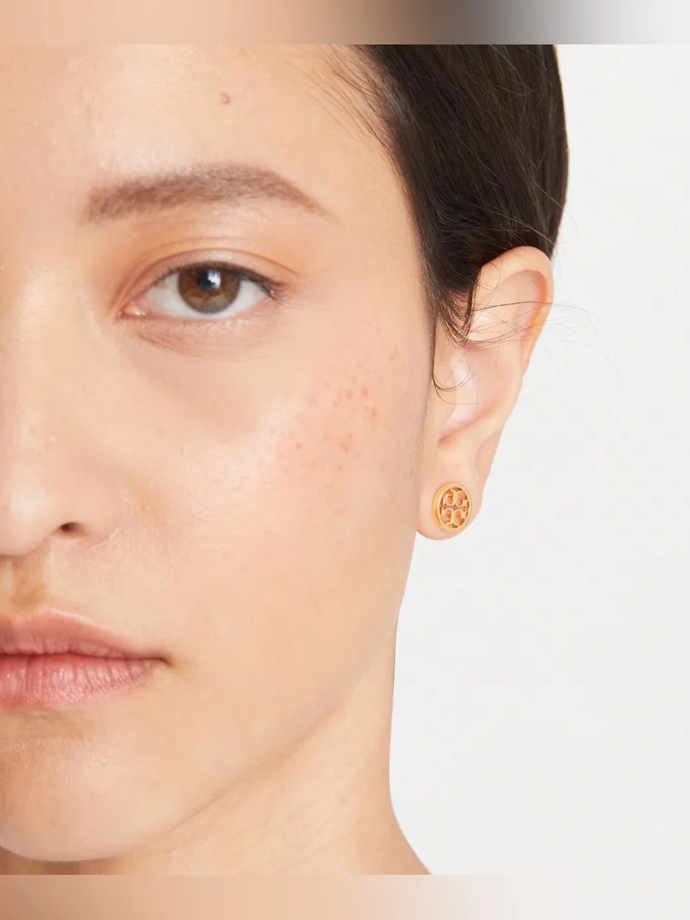 TORY BURCH Miller Icon Stud Earrings in 18k Plated Gold